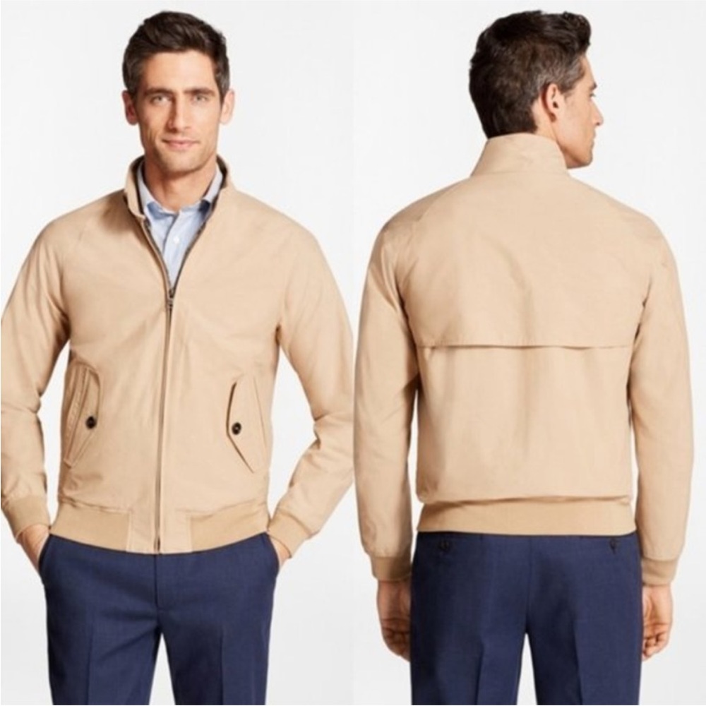 Brooks Brothers British Tan Bomber Jacket